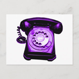 Carte Postale Ligne d'assistance en violet