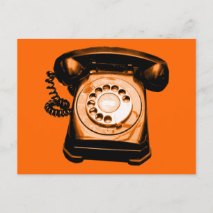 Carte Postale Ligne d'assistance téléphonique en orange