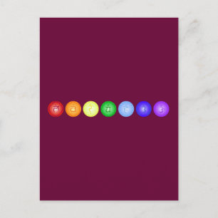 Carte Postale Ligne de 7 chakras