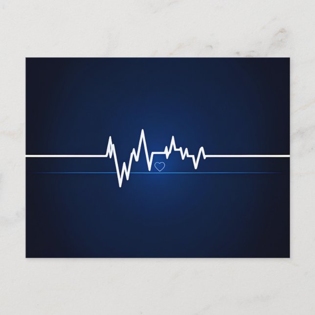 Carte Postale Ligne de battement cardiaque, Post-croisement (Devant)