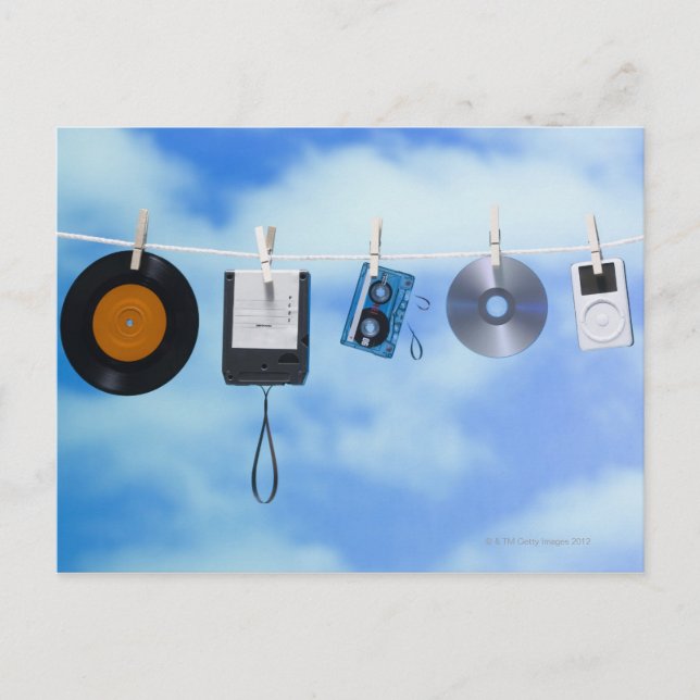 Carte Postale Ligne de clôture des médias (Devant)