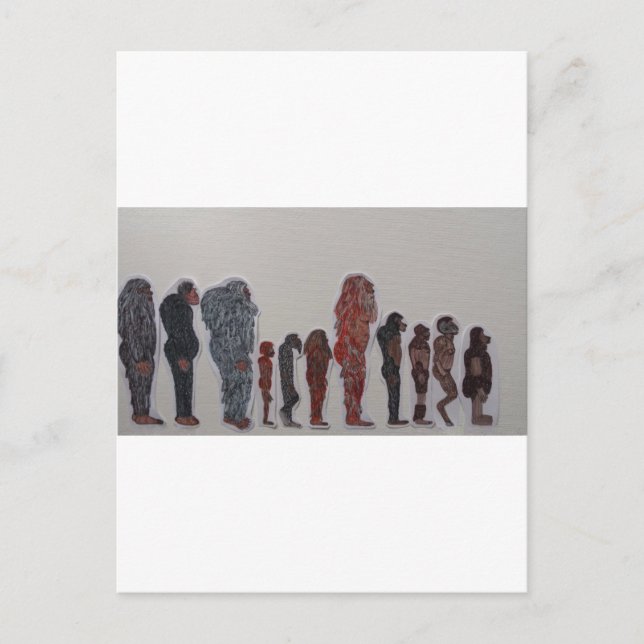 Carte Postale Ligne de création de personnes de forêt (Devant)