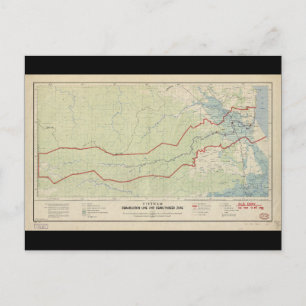 Carte Postale Ligne de démarcation du Vietnam et zone démilitari