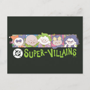 Carte Postale Ligne de dessins animés de Super-Vilains DC