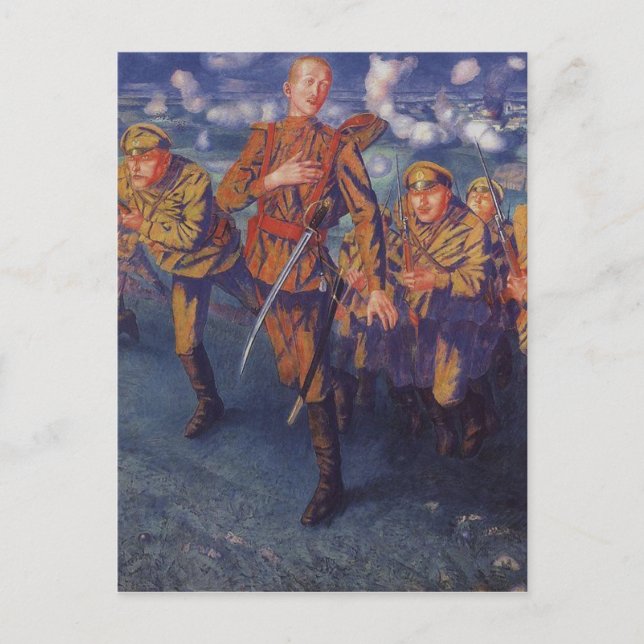 Carte Postale Ligne de feu par Kuzma Petrov-Vodkin (Devant)