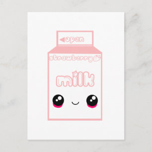 Carte Postale Ligne de lait Tabu Japon - fraise