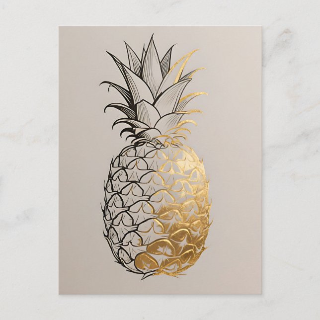 Carte Postale Ligne de l'ananas doré (Devant)
