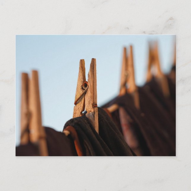 Carte Postale Ligne de lavage (Devant)