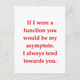Carte Postale ligne de prise en charge de l'amour du geek mathém