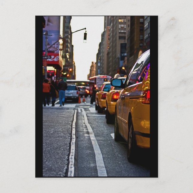 Carte Postale Ligne de taxis en NYC (Devant)