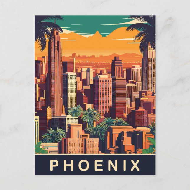 Carte Postale Ligne d'horizon de Phoenix, Voyage (Devant)