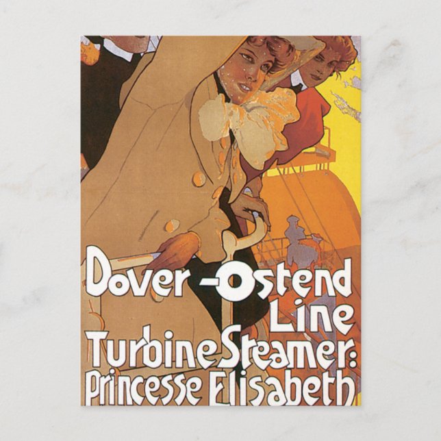 Carte Postale Ligne Dover-Ostende (Devant)