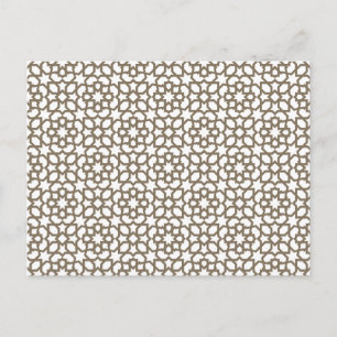 Carte Postale Ligne en or du motif de mosaïque du Maroc