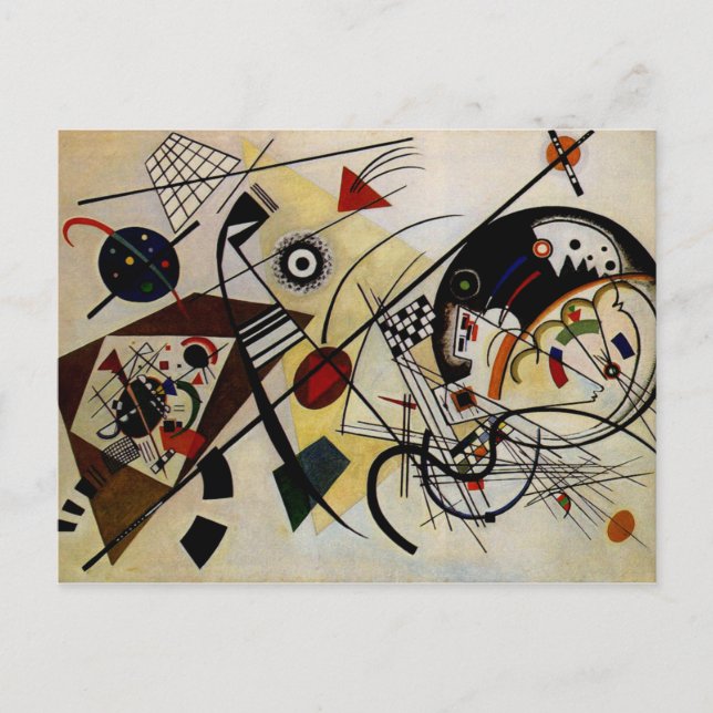 Carte Postale Ligne ininterrompue Kandinsky Transverse (Devant)