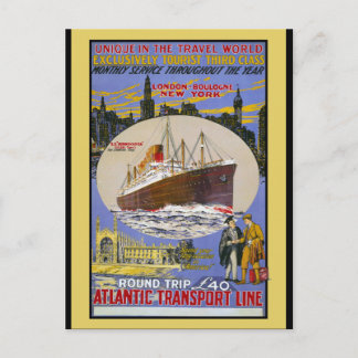 Carte Postale Ligne océanique du transport atlantique