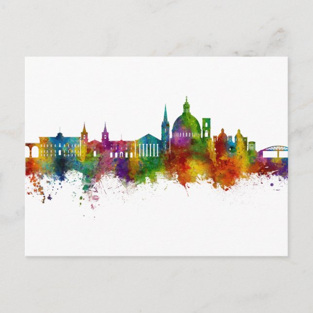 Carte Postale Ligne Skyline de La Valette Malte (Devant)