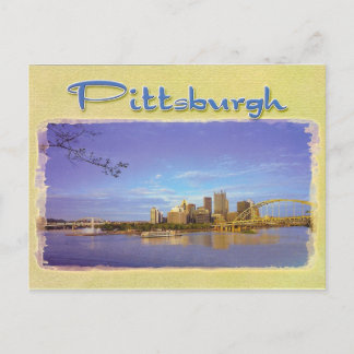 CARTE POSTALE LIGNE SKYLINE DE PITTSBURGH