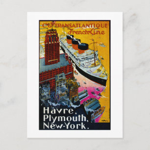 Carte Postale Ligne transatlantique