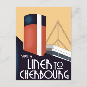 Carte Postale Ligne vers Cherbourg