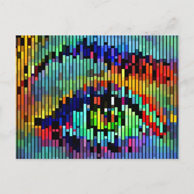 Carte Postale Lignes Abstraites géométriques femmes oeil Art ori (Devant)