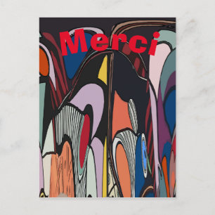 Carte Postale Lignes Abstraites, modifier le texte