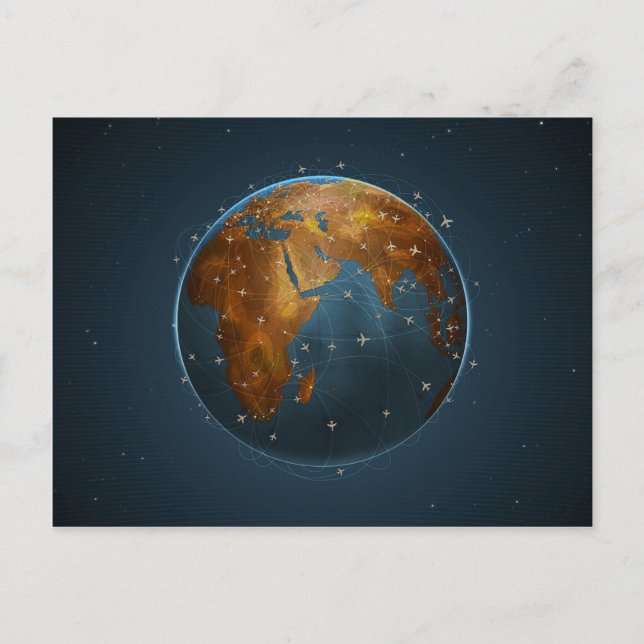 Carte Postale Lignes aériennes 2 (Devant)