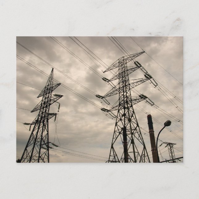 Carte Postale Lignes d'alimentation (Devant)
