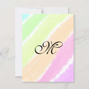 Carte Postale Lignes d'aquarelle stripe arc-en-ciel ajouter votr