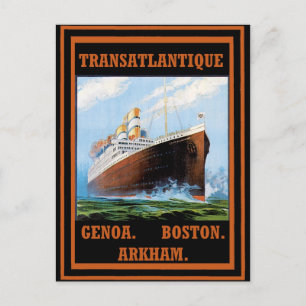 Carte Postale Lignes de croisière Lovecraft : Arkham