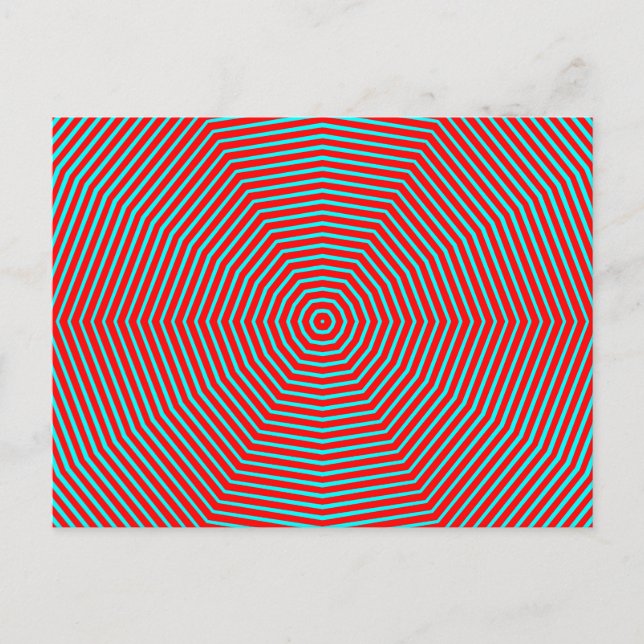 Carte Postale Lignes d'illusion optique (Devant)