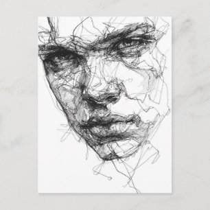 Carte Postale Lignes d'un regard fracturé