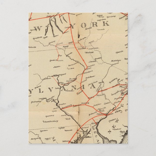 Carte Postale Lignes et connexions de circuits métalliques (Devant)