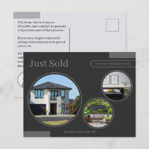 Carte Postale Lignes fines d'agent immobilier neutre vendues