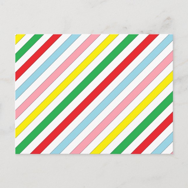 Carte Postale Lignes latérales colorées (Devant)