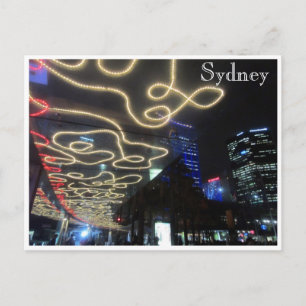 Carte Postale lignes lumineuses de sydney vivid