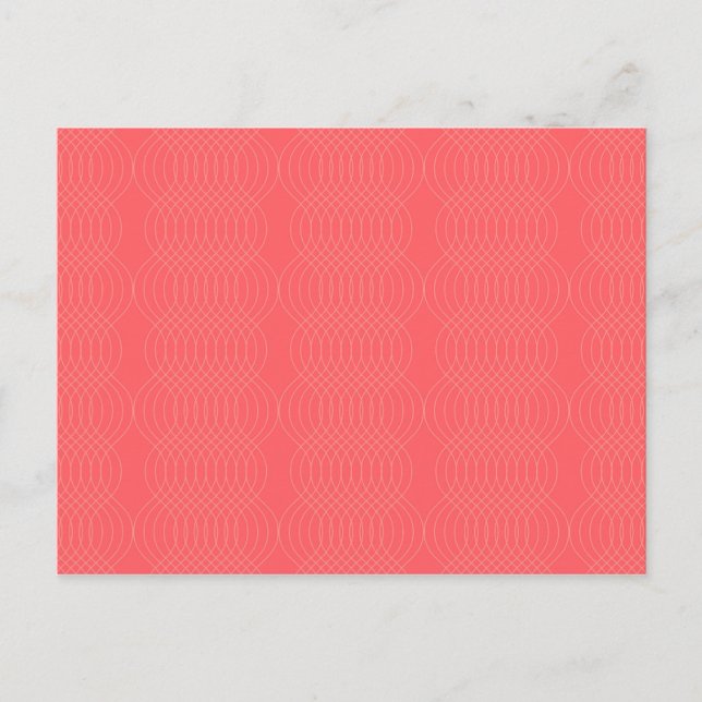 Carte Postale Lignes ondulées élégantes, simples, rouges, modern (Devant)