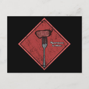 Carte Postale L'ignorance est néfaste - Geek biaisé