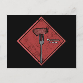 Carte Postale L'ignorance est néfaste - Geek biaisé