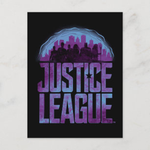 Carte Postale Ligue de Justice   Justice League City Silhouette