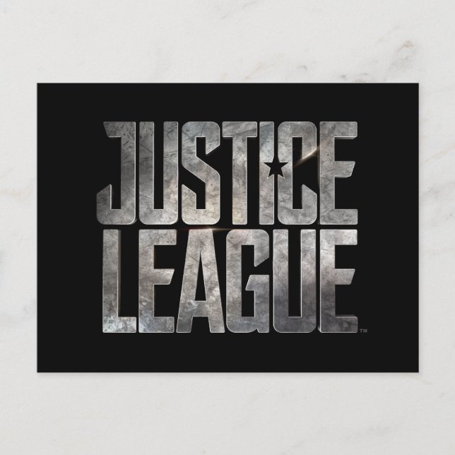 Carte Postale Ligue de Justice | Logo métallique de la Ligue de  (Devant)