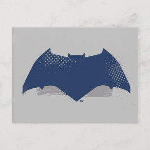 Carte Postale Ligue de Justice   Symbole Batman de brosse et dem