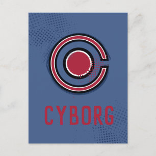 Carte Postale Ligue de Justice   Symbole de cyborg brosse et dem