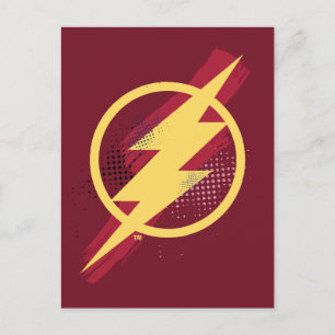 Carte Postale Ligue de Justice   Symbole Flash brosse et demi-to