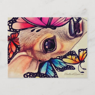 Carte Postale _LiL Cerf et papillons_