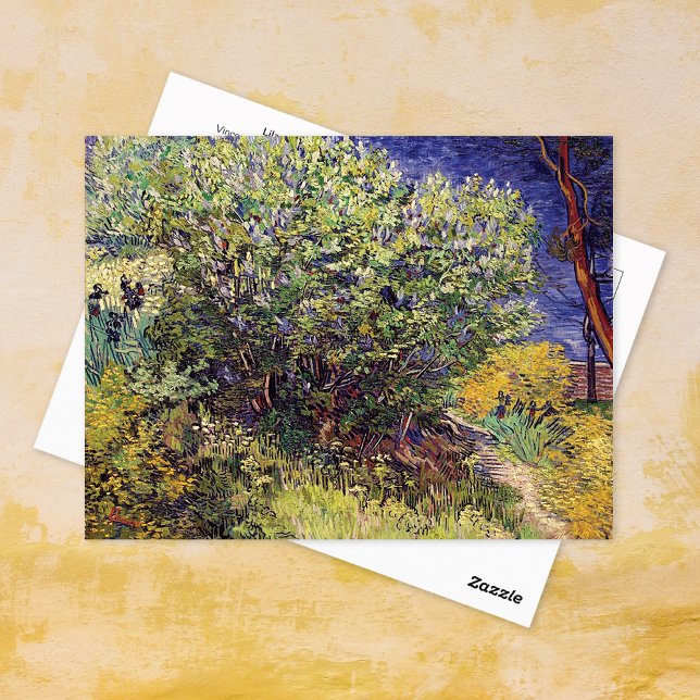 Carte Postale Lilac Bush Paysage Vincent van Gogh (Créateur téléchargé)