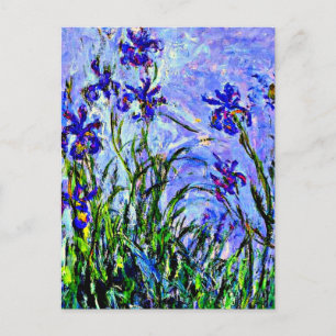 Carte Postale Lilac Irises art de Claude Monet,