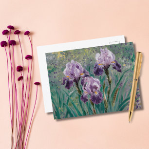 Carte Postale Lilac Irises, Iris Mauves, Claude Monet