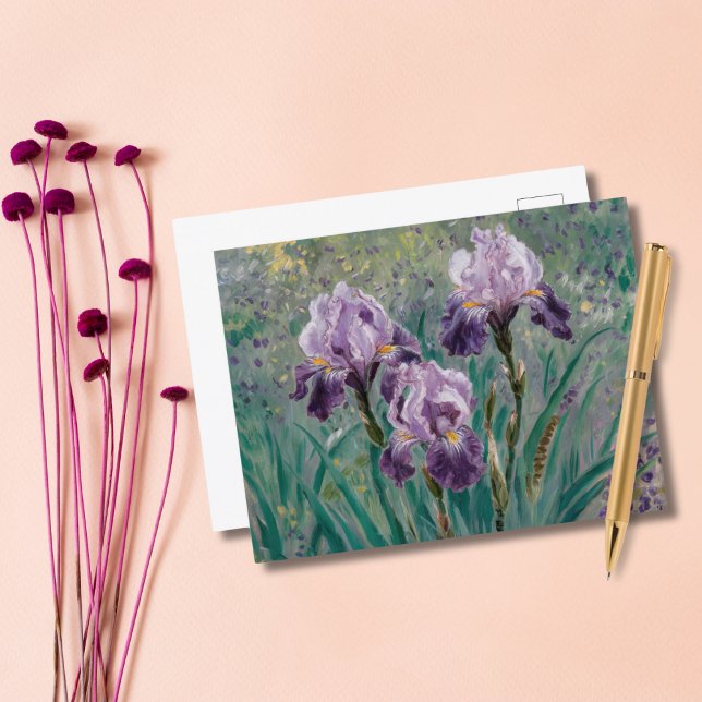 Carte Postale Lilac Irises, Iris Mauves, Claude Monet (Créateur téléchargé)