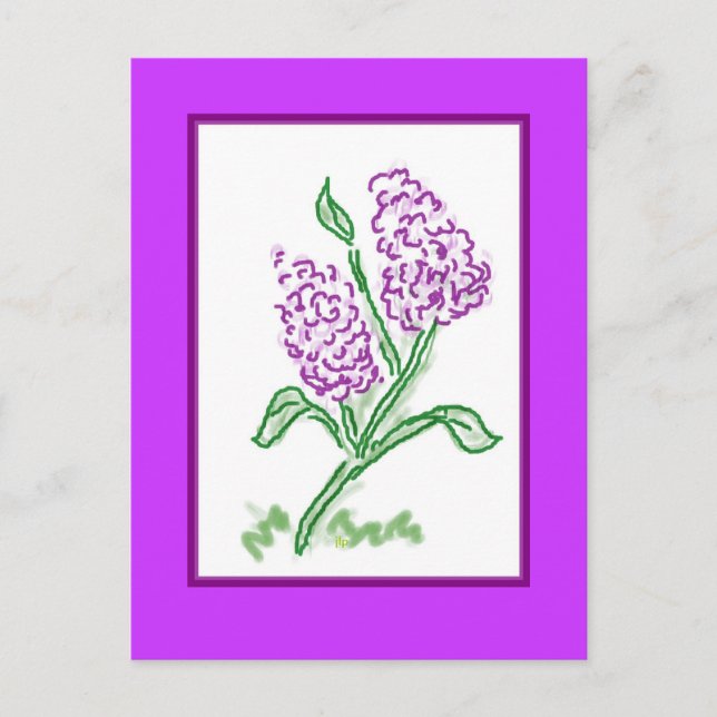 Carte Postale Lilacs (Devant)