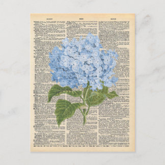 Carte Postale Lilacs bleu doux du dictionnaire vintage